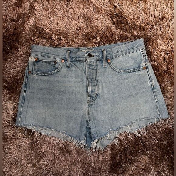 Madewell Relaxed Denim frayed hem Shorts sz 29 - Picture 1 of 9